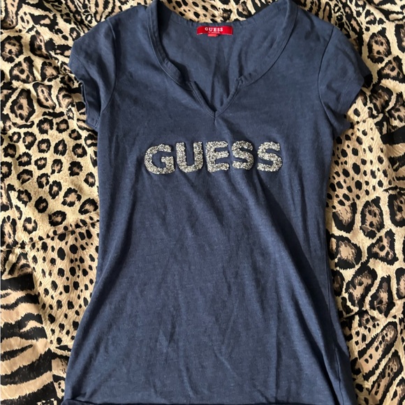 Guess Tops - Y2K McBling Guess Fitted Tee